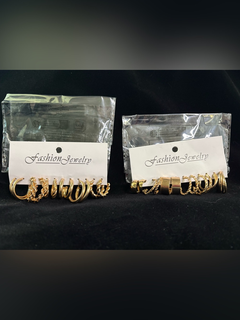 Gold Tone Mixed Earring Set - 12-Pair Women's Jewelry